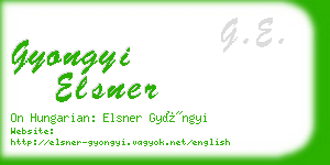 gyongyi elsner business card